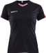 Craft Progress Contrast Shirt Korte Mouw Dames - Zwart / Roze | Maat: L