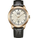 Citizen AW0153-04AC Horloge - Leer - Zwart - Ø 40 mm