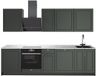 Vicco Complete keukeneenheid Fame-Line, Groen-Goud Landhuis/Antraciet, 280 cm