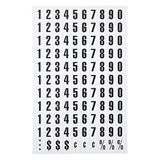 MasterVision Verwisselbare Magnetische Board Accessoires, Nummers, Zwart, 0.75"h