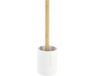 Tendance WC borstel met houder 102 series - wit/bamboe - Polyresin - 10,4 x 36 cm