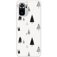 Xiaomi Beschermende siliconen case compatibel met Xiaomi Redmi Note 10, Xiaomi Redmi Note 10S elegante dennenboom