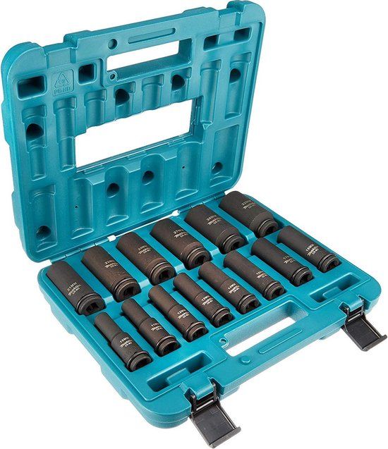 Makita B-52308 14-delige 1/2" Krachtdoppenset in koffer