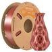 Silk PLA Filament - 1,75 mm filament pour imprimante 3D - Hautement brillant - Tolérance ±0,03 mm - Convient aux imprimantes 3D et stylos 3D - 1 kg, cuivre rouge