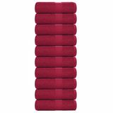 vidaXL Washandjes FROGN 10 st 30x30 cm 360 g/m² bordeaux