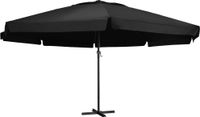 Parasol met aluminium mast, 500 cm, zwart