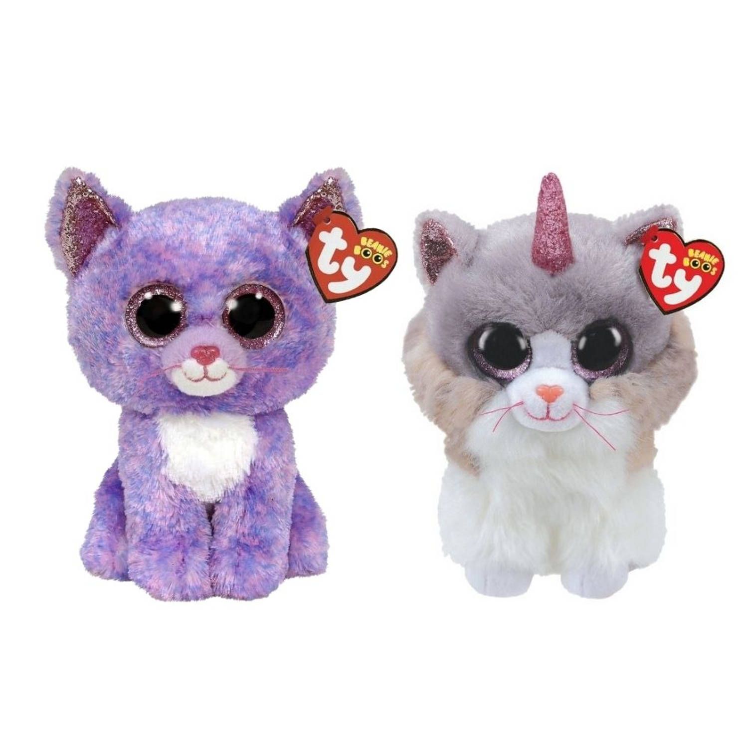 TY - Knuffel - Beanie Buddy - Cassidy Cat & Asher Cat