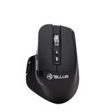 Tellur Shade Draadloze Bluetooth-muis, oplaadbaar, USB C, 3200 dpi, 8 toetsen, 4 gelijktijdige apparaten, draadloze muis met stille klik, Win, Mac, Android, iOS, nano-ontvanger