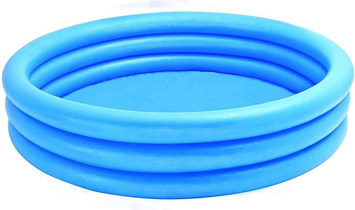 Intex Opblaasbaar kinder zwembad 147 cm met voetenbadje - Blauw