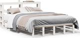 vidaXL Bedframe Massief Grenenhout Wit 150x200 cm
