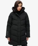 Superdry City Chevron Gewatteerde Parka Dames Zwart