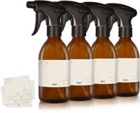 Oputec 4x 250ml sprayflessen – bruinglas – lege verstuivers met ergonomische sproeikop