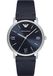 Emporio Armani Horloge Voor heren, Quartz drie hand uurwerk en 41mm kastmaat met lederen band
