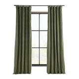 HPD Signature Gordijnen, fluweel, thermische verduisteringsgordijnen, voor woonkamer, 274 cm lang (1 paneel), roedezak, isolerend, raamgordijnen, 127 x 274 cm (b x l), groen (Hunter Green)