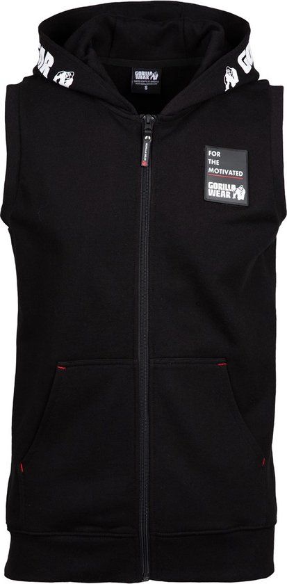 Gorilla Wear Milwaukee S/L Zipped Hoodie - Zwart - M
