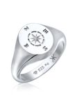 KUZZOI - Ring - Heren Zegel kompas in 925 sterling zilver - Heren
