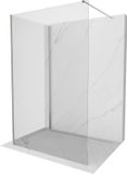Mexen Kioto paroi de douche Marche-dans 120 x 90 cm, transparent, nickel brossé