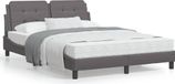 Maison Exclusive - Cadre de lit sans matelas "Zadar" Gris 140x200 cm Similicuir
