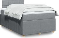 Maison Exclusive - Sommier à lattes de lit avec matelas gris clair 120x200cm tissu