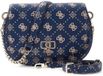 GUESS Emelie Logo Flap Shoulder Bag Navy Logo bleu foncé