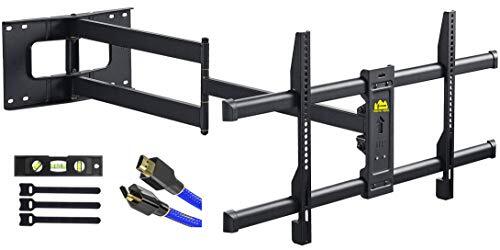 FORGING MOUNT Long Reach TV Muurbeugel Mount Swivel Tilt Full Motion TV-beugel met 109CM scharnierende arm TV wandsteun, past 42 tot 86 inch platte/gebogen tv's, houdt tot 55kg, VESA 800x400mm