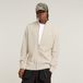 G-Star Detailed zip thru knit Heren Truien M Katoen Wit