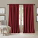 Elrene Home Fashions Alle seizoenen energie-efficiënte kamer verduistering staaf zak venster paneel, 52" x 108" (1), rood