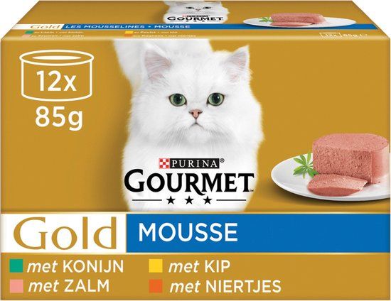 Gourmet Gold Fijne Mousse Kattenvoer - Kip - 12 x 85g