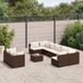 Maison Exclusive - Salon de jardin 10 pièces avec coussins, polyrotin marron