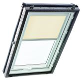 Store de toit ouvrant, modèle 054/118, couleur beige, aluminium/fibre de verre, rails argentés