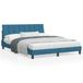 Maison Exclusive - Cadre de lit avec éclairage LED, sans matelas, couleur : bleu, dimensions : 160 x 200 cm, matière : velours