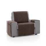 ECOMMERC3 Bankhoes voor 1-zits, 55 x 220 cm, bankovertrek, kleur: bruin, zacht, 100% gemaakt in Spanje