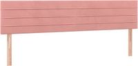 vidaXL Hoofdbord 180x5x78/88 cm Roze Fluweel