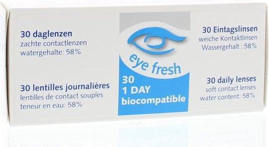 Eye Fresh Melleson Optics Eye Fresh Daglenzen -8.00 30 stuks