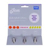 PME Jem Nozzles Set - Roestvrij staal, 3 stuks