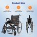 Fauteuil de transport - Siège de voyage pliable - Léger et portable - Accoudoirs réglables - Repose-pieds réglables - Argent