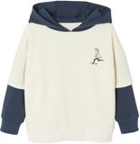Vertbaudet Sweater met capuchon 2-in-1 effect met geplaatste print voor jongens