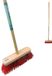 Synx Tools Harde Tuinbezem Nylon - 30 cm - Straatbezem - Bezem rood - Besem Veger - Buiten Bezem met steel 120 cm