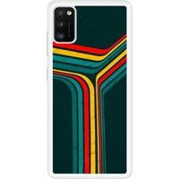 Samsung Galaxy A41 Retro lines verstevigd hoesje met sublimatie bedrukking