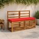 vidaXL - Bankkussen - SOEST - 100% Polyester - Rood - 120 x 40 x 5 cm