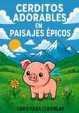 Cerditos Adorables en Paisajes Épicos (Libro para Colorear Relajante para Niños y Adultos)