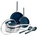 Blue Diamond Triple Steel 7-Delige RVS Diamantversterkte Keramische Anti-aanbak Pannenset