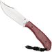 Jack Wolf Knives Jack Wolf Bordertown Bowie BORDE-01-VIB-JUT-B Stonewashed S90V, Vibe Jute Bordeaux Micarta, vaststaand mes