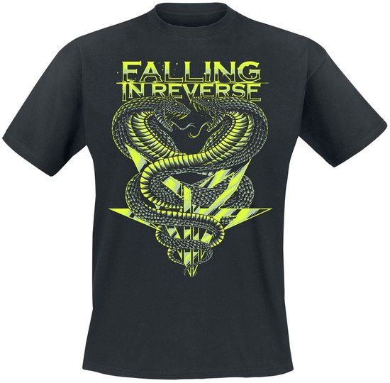 Falling In Reverse Cobra - Glow In The Dark Heren T-shirt - Zwart - 3XL