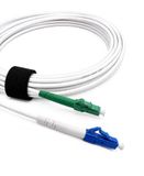 Elfcam® Glasvezelkabel LC/APC op LC/UPC monomode Simplex, 9/125μm, LSZH, optische kabel, wit, 1 m