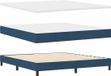 vidaXL Boxspring bed met hoofdeinde Blauw 200 x 180 cm Stof