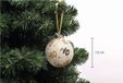 Unyqoos® Set van 6 feestelijke Christbaumkugeln met stoffen linten in luxe geschenkdoos