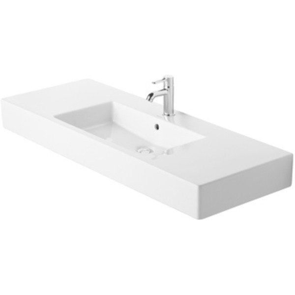 Duravit Vero meubelwastafel 125x49cm met 1 kraangat met Wondergliss wit 03291200001