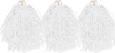 Funny Fashion Cheerballs/pompoms - 6x - wit - met franjes en ring handgreep - 28 cm