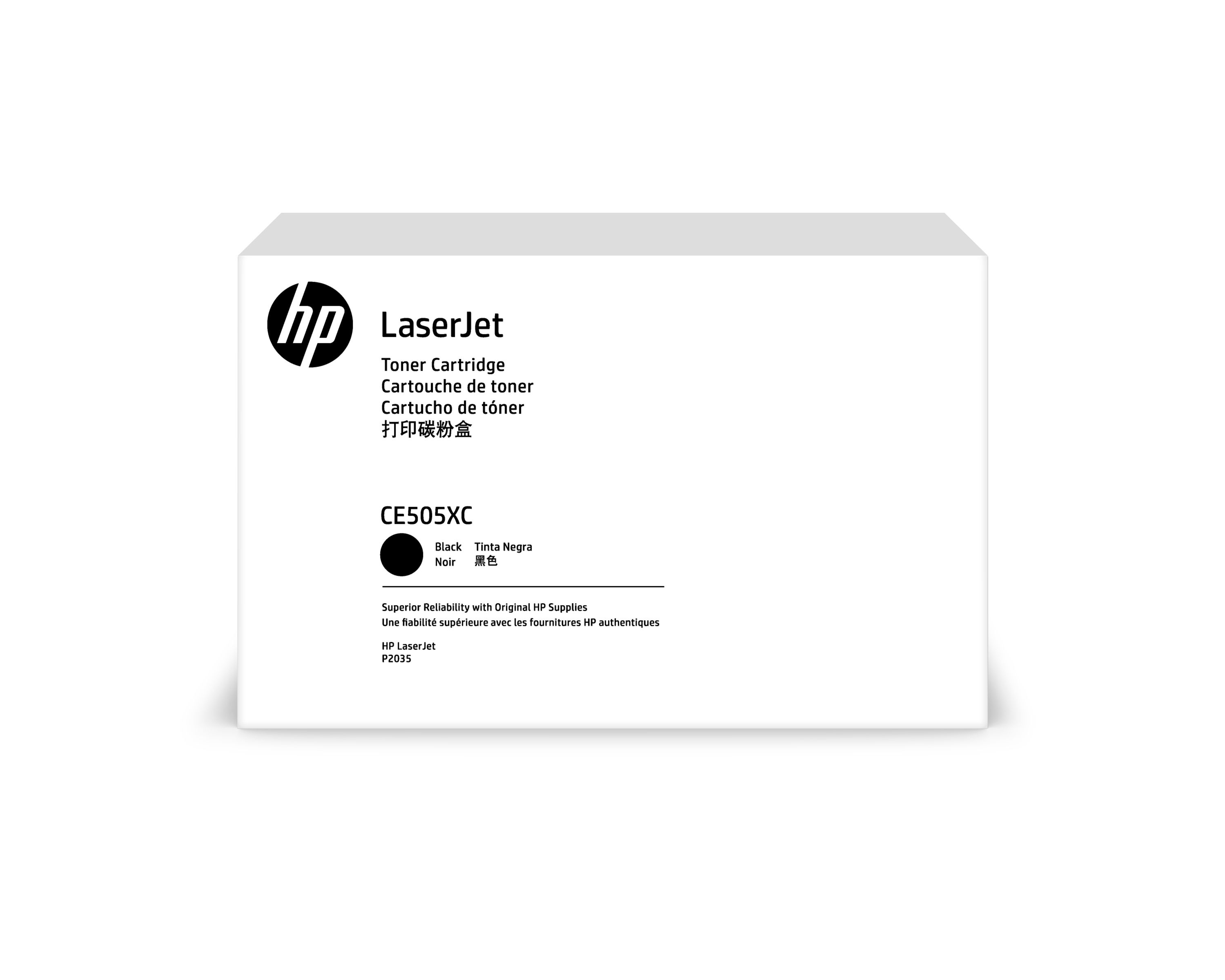 HP CE505XC Toner Cartridge - Black - 6500 Pages - Compatible with HP LaserJet P2035/P2050/P2058